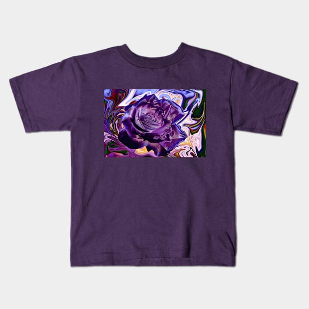 Violet Rose Velveted Kids T-Shirt by mavicfe